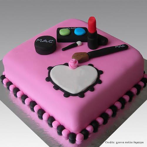 MAC Makeup Theme Cake | Make up cake, Cartoon cake, Online cake delivery